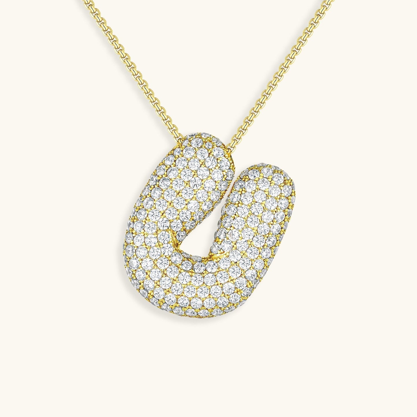 Zara Initial Diamant Halskæde