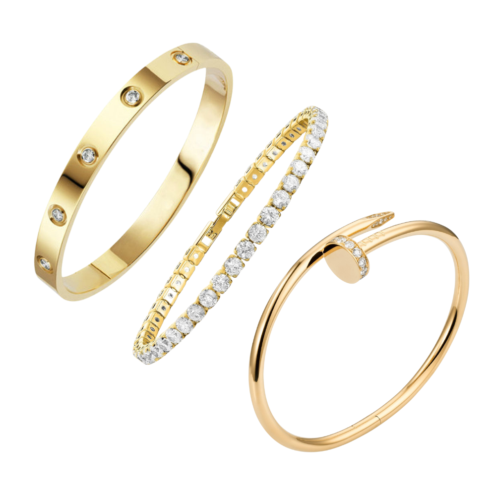 Golden Diamond | Stapelbar Armbånd sæt