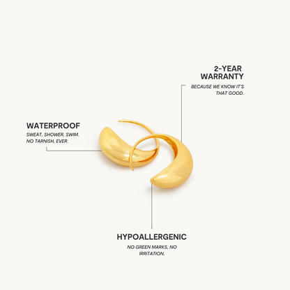 Hvislende Bølger Øreringe