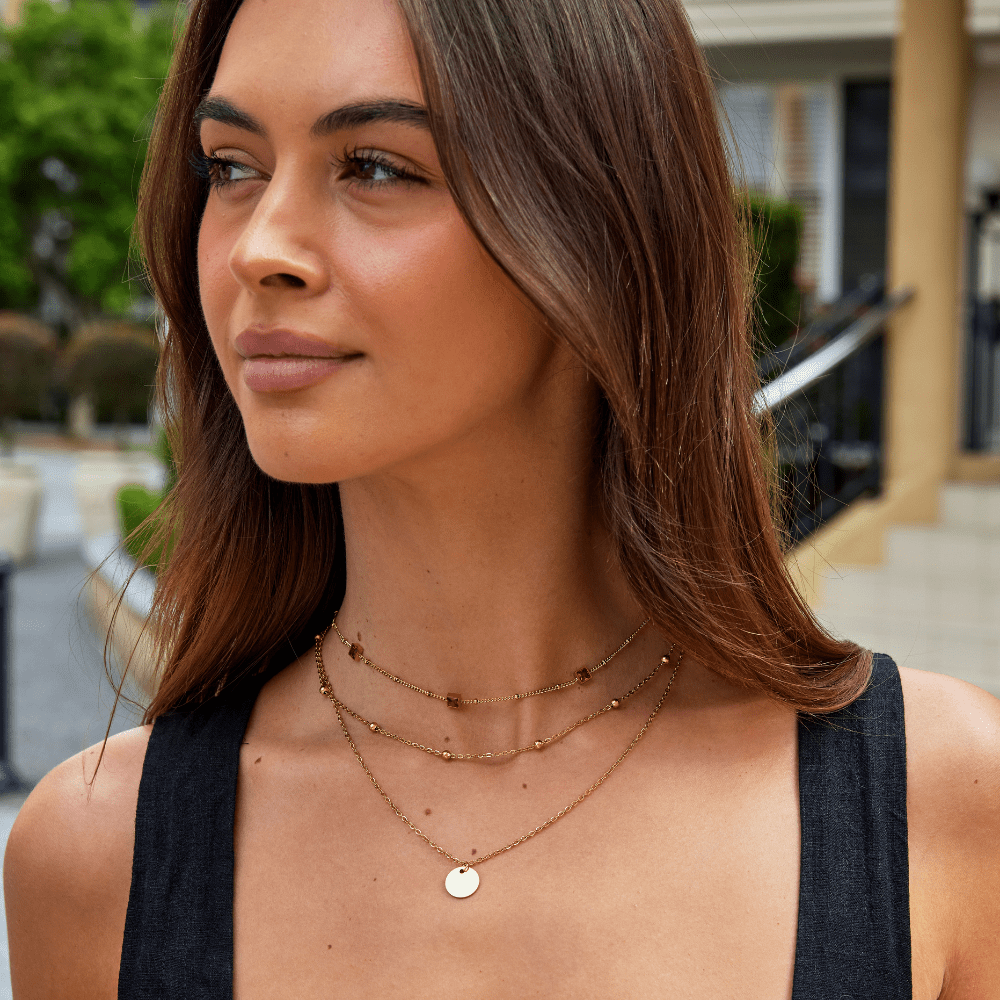 Alberta Rød Krystalhalskæde