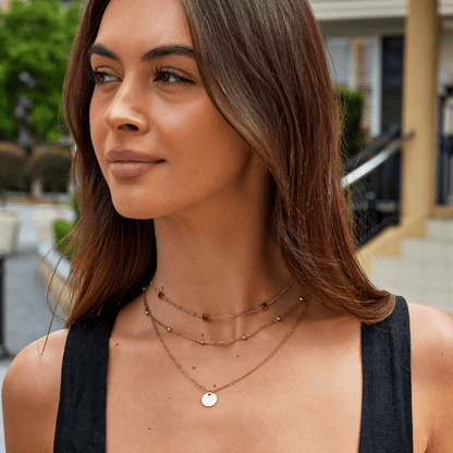 Alberta Rød Krystalhalskæde