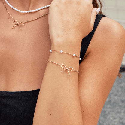 Anika Guld Sløjfe Armbånd