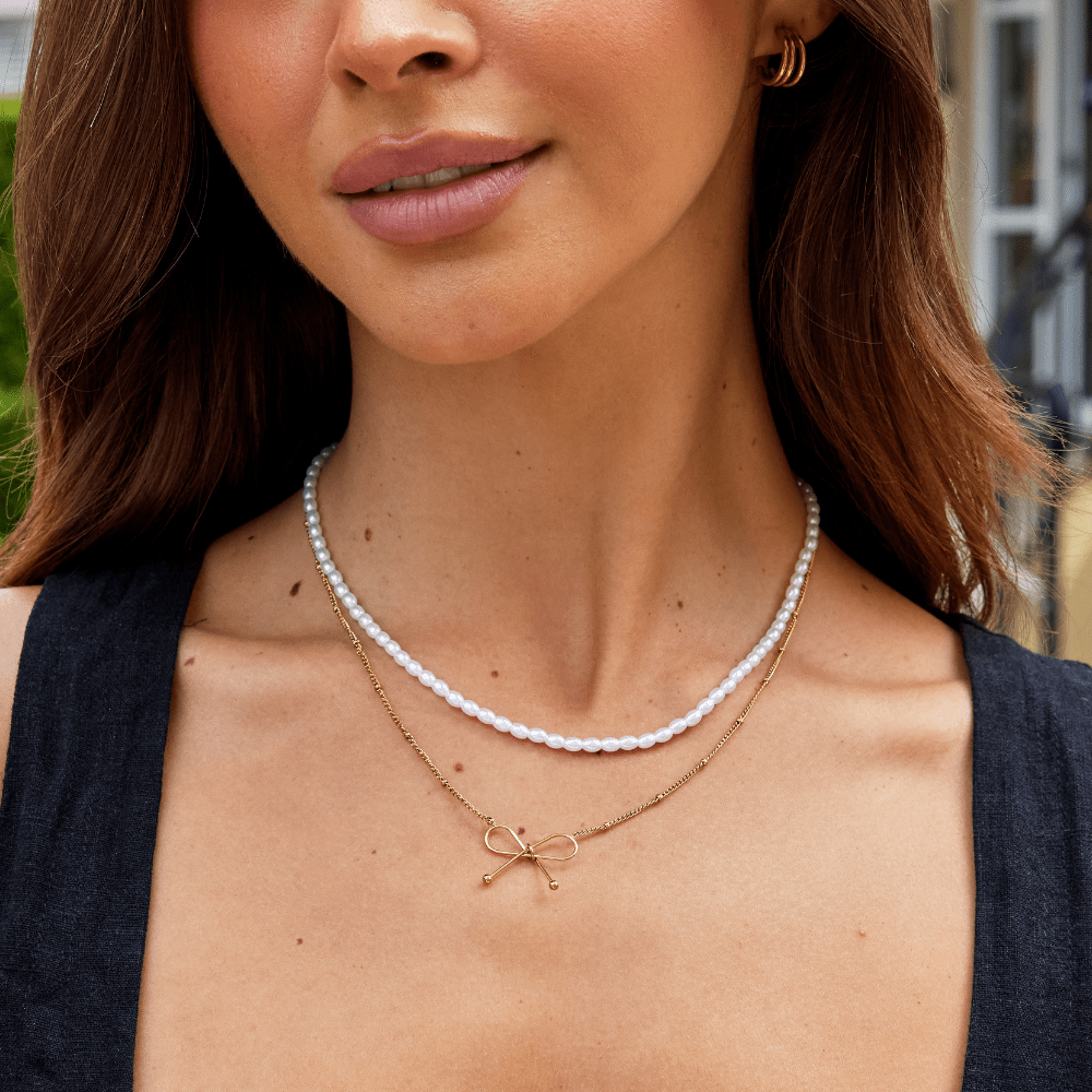 Anika Guld Sløjfe Halskæde