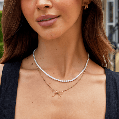 Anika Guld Sløjfe Halskæde