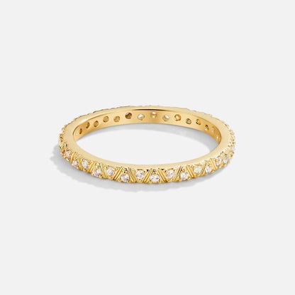 Arquette Guld- og Krystal Båndring