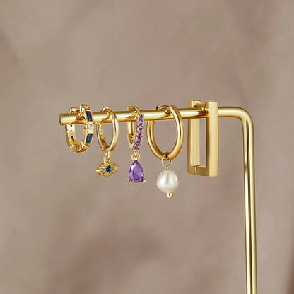 Blå Onde Øje Dråbe Øreringe