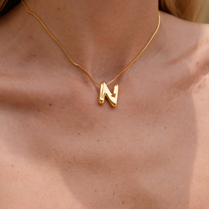 Boblende Bogstav Halskæde