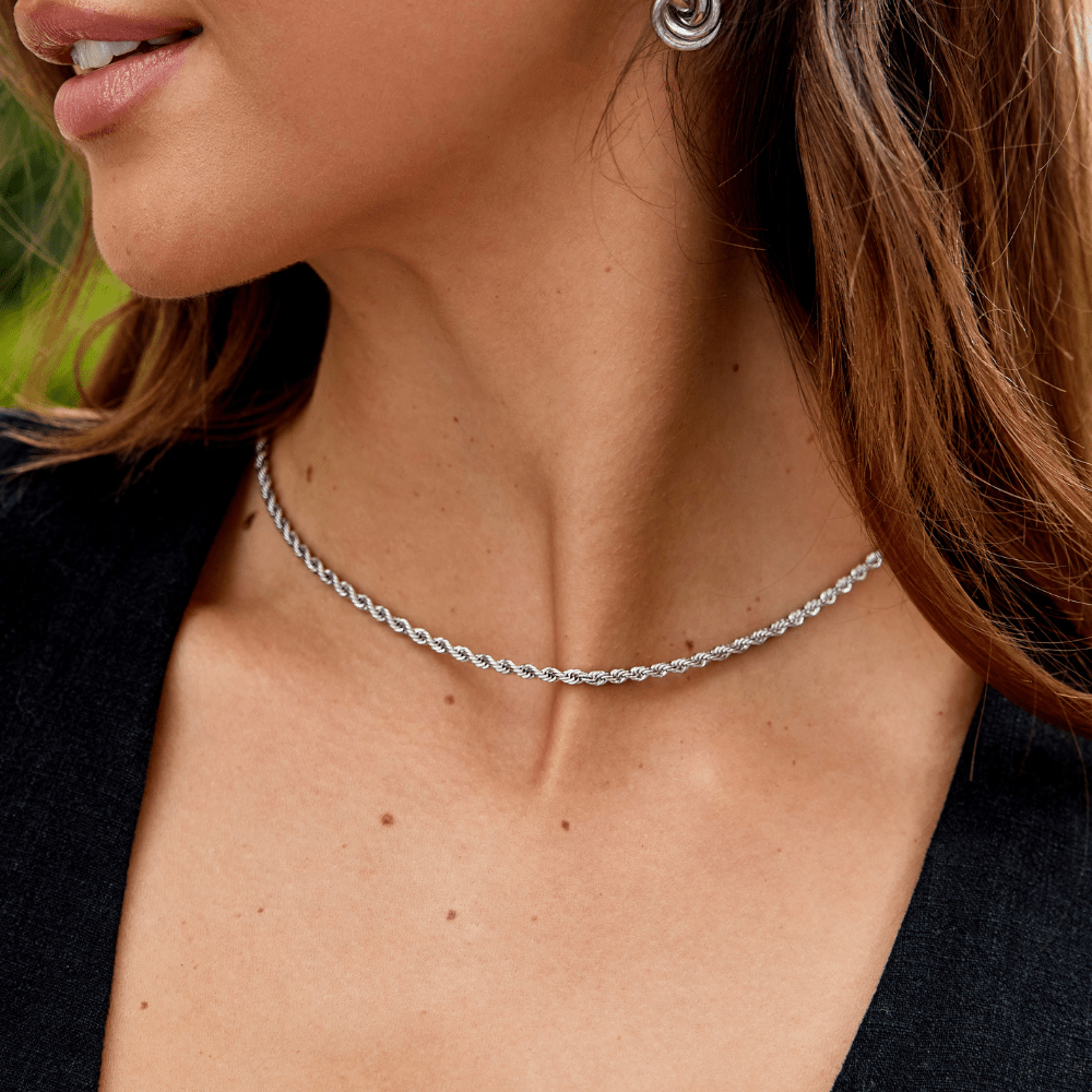 Calla Sølv Tvistet Kæde Halskæde