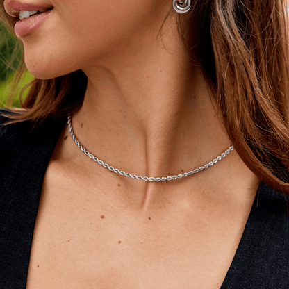 Calla Sølv Tvistet Kæde Halskæde