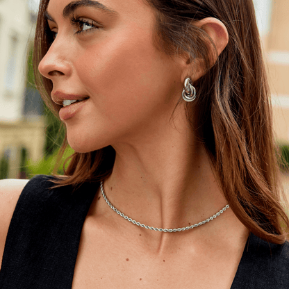 Calla Sølv Tvistet Kæde Halskæde