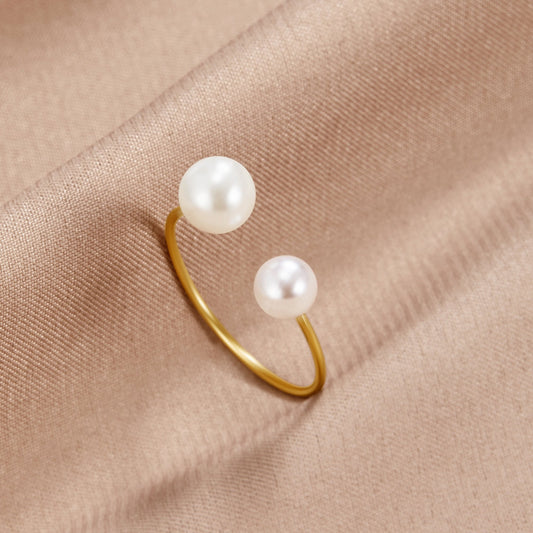 Durya Dobbelt Perle Wrap Ring