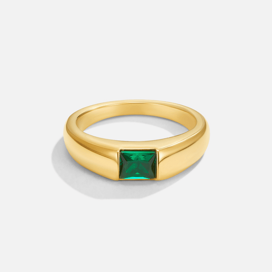 Ember Guld & Smaragd Ring