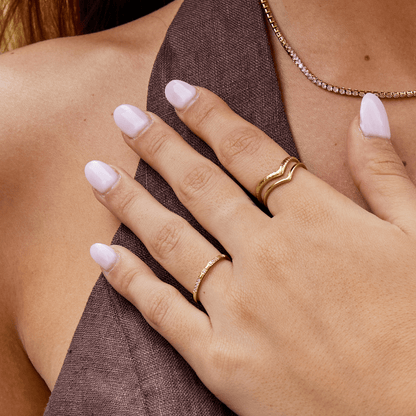 Emery Krystal- og Guld Ring