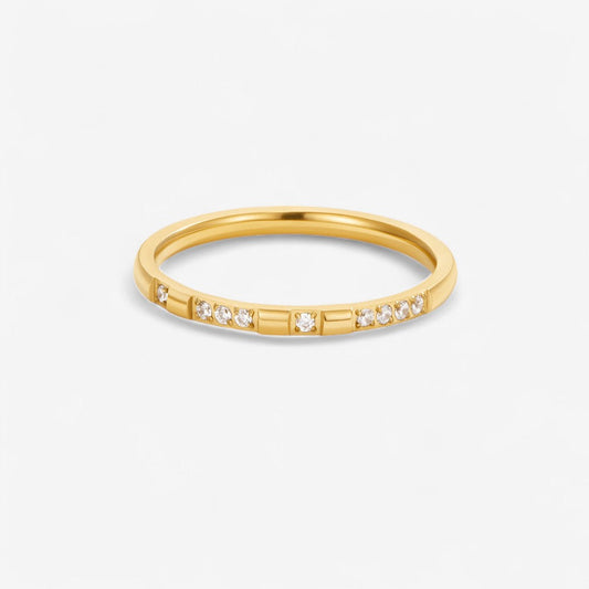 Emery Krystal- og Guld Ring