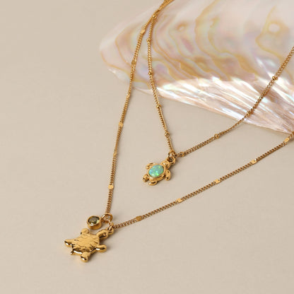 OPAL SKILDPADDE HALSKÆDE