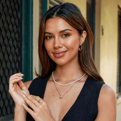 Gylden Rose Vedhæng Halskæde