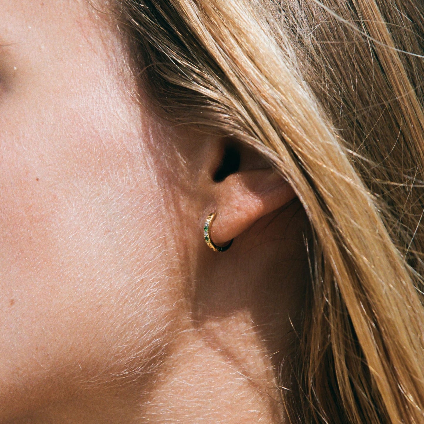 Oasis Green Hoop Øreringe