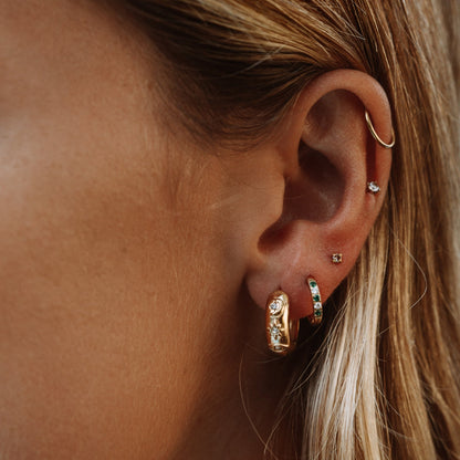 Oasis Green Hoop Øreringe