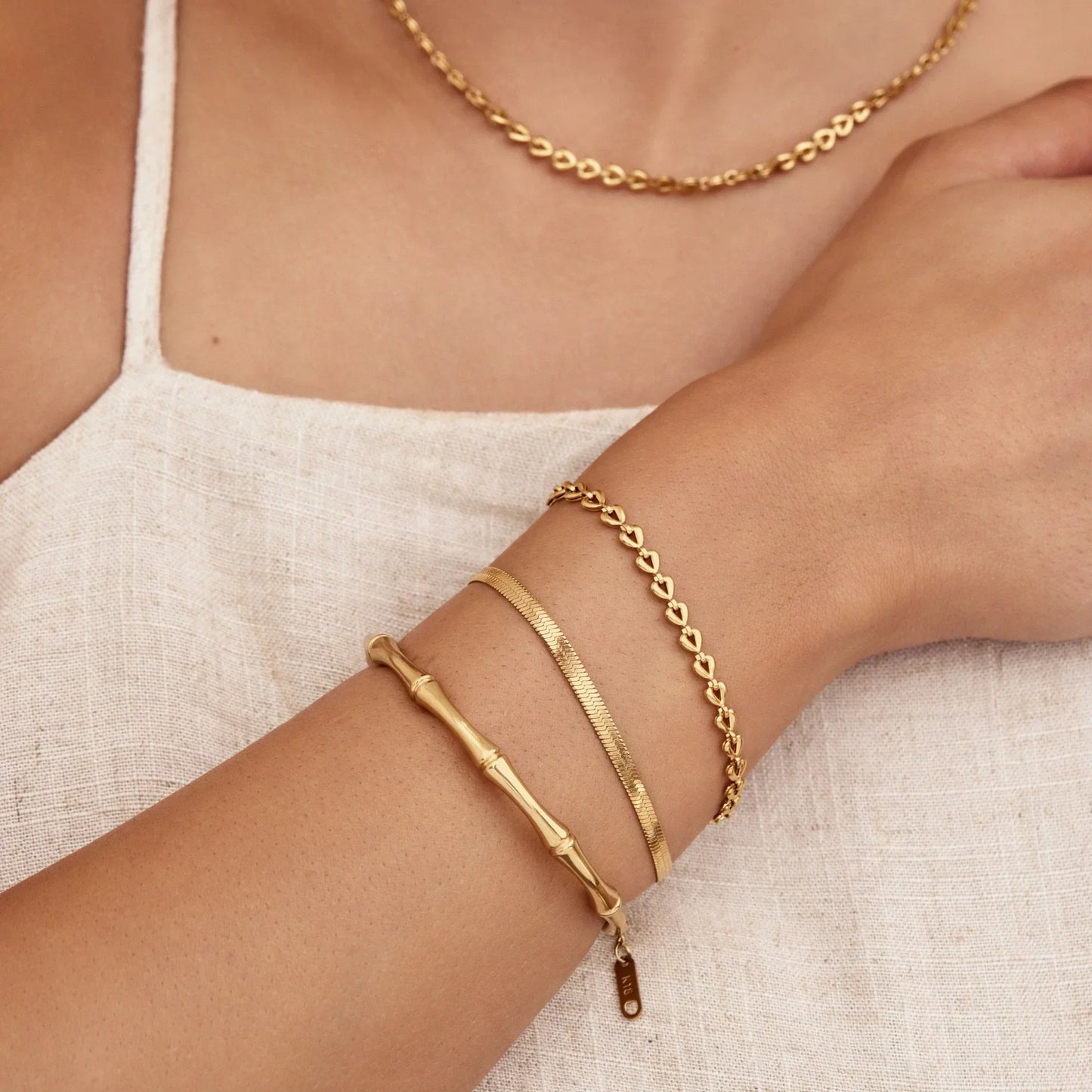 Hjertekæde Armbånd