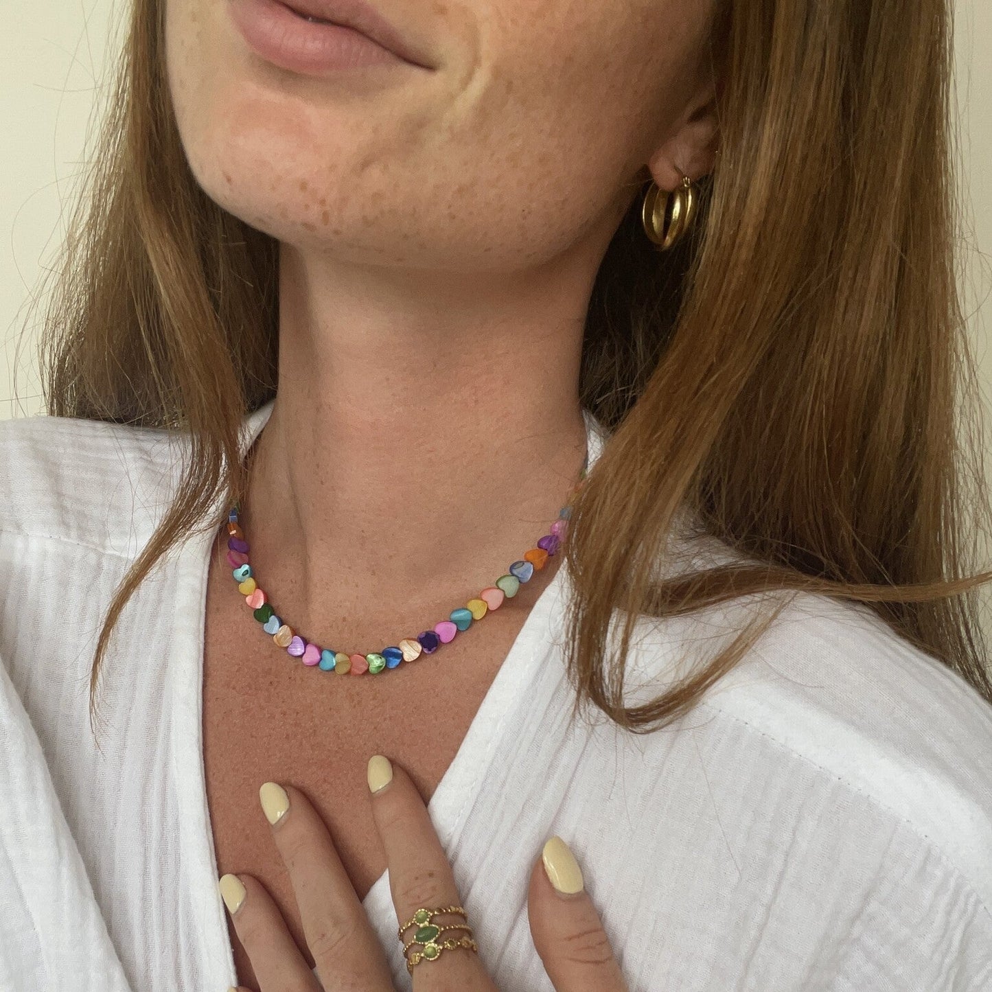 Mira Rustfrit Stål Hjerte Halskæde