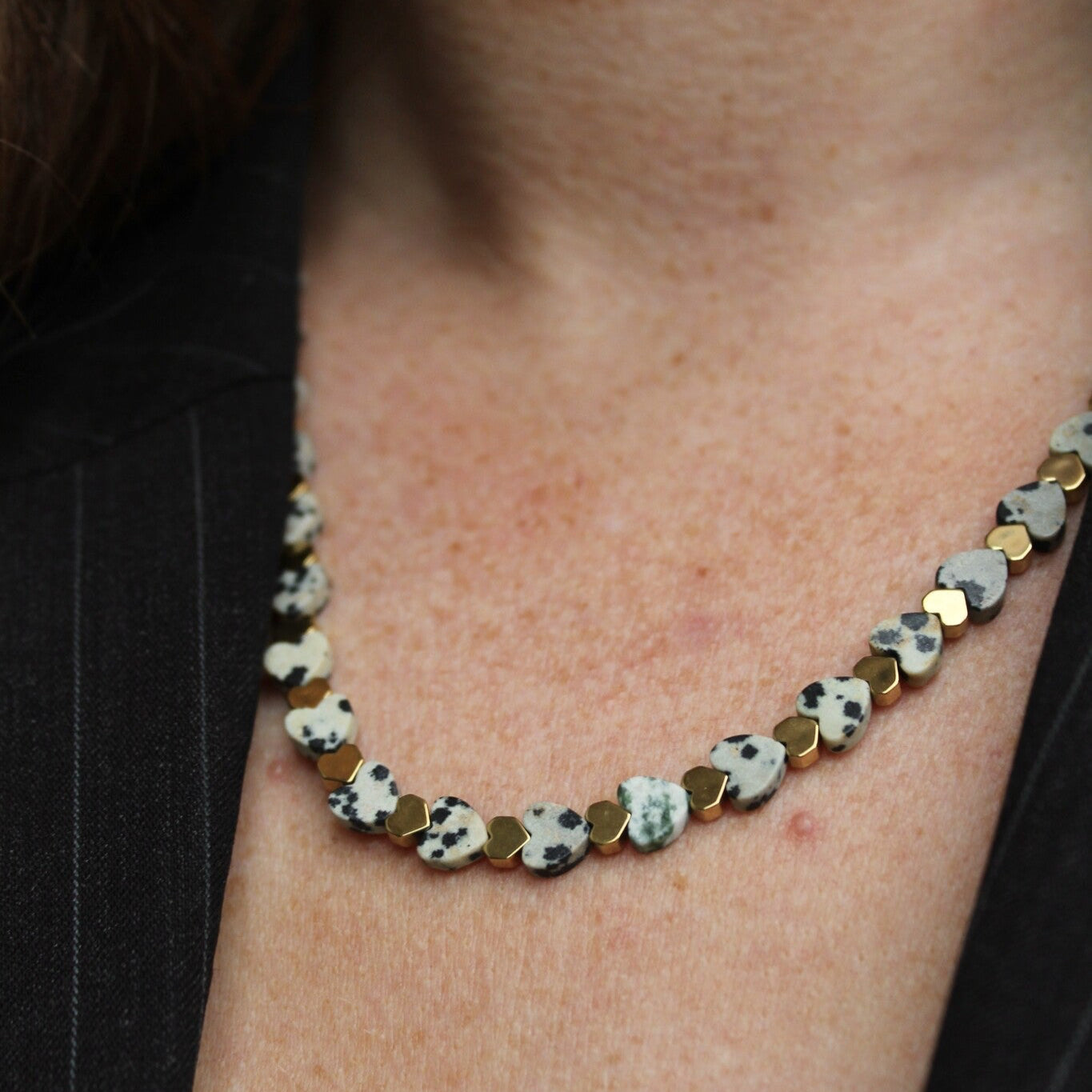 Mira Rustfrit Stål Hjerte Halskæde