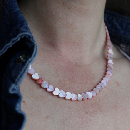 Mira Rustfrit Stål Hjerte Halskæde