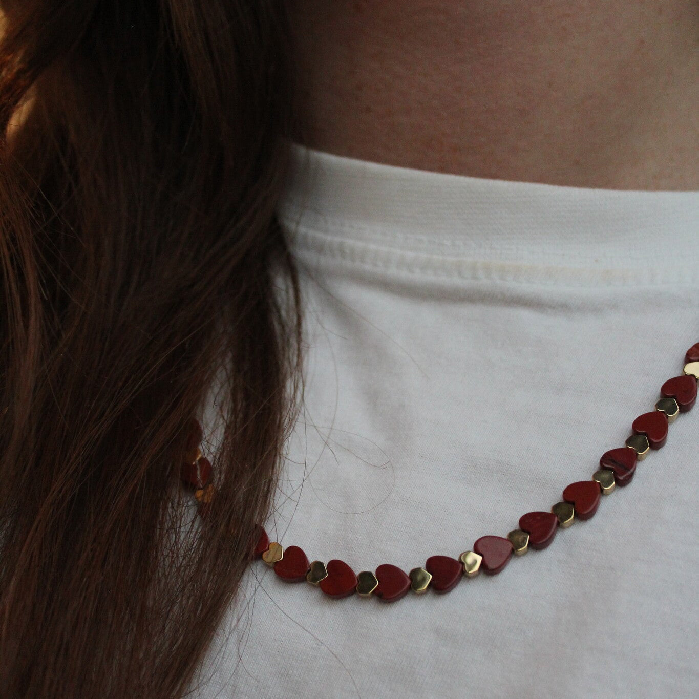 Mira Rustfrit Stål Hjerte Halskæde