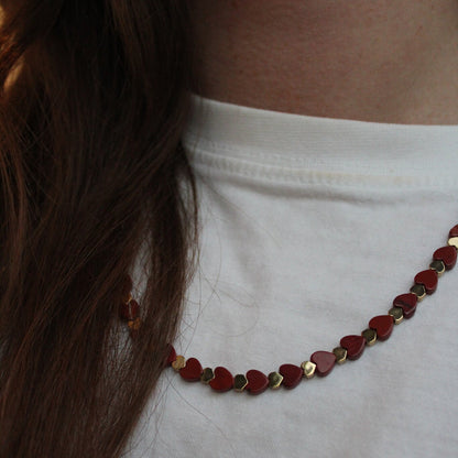 Mira Rustfrit Stål Hjerte Halskæde