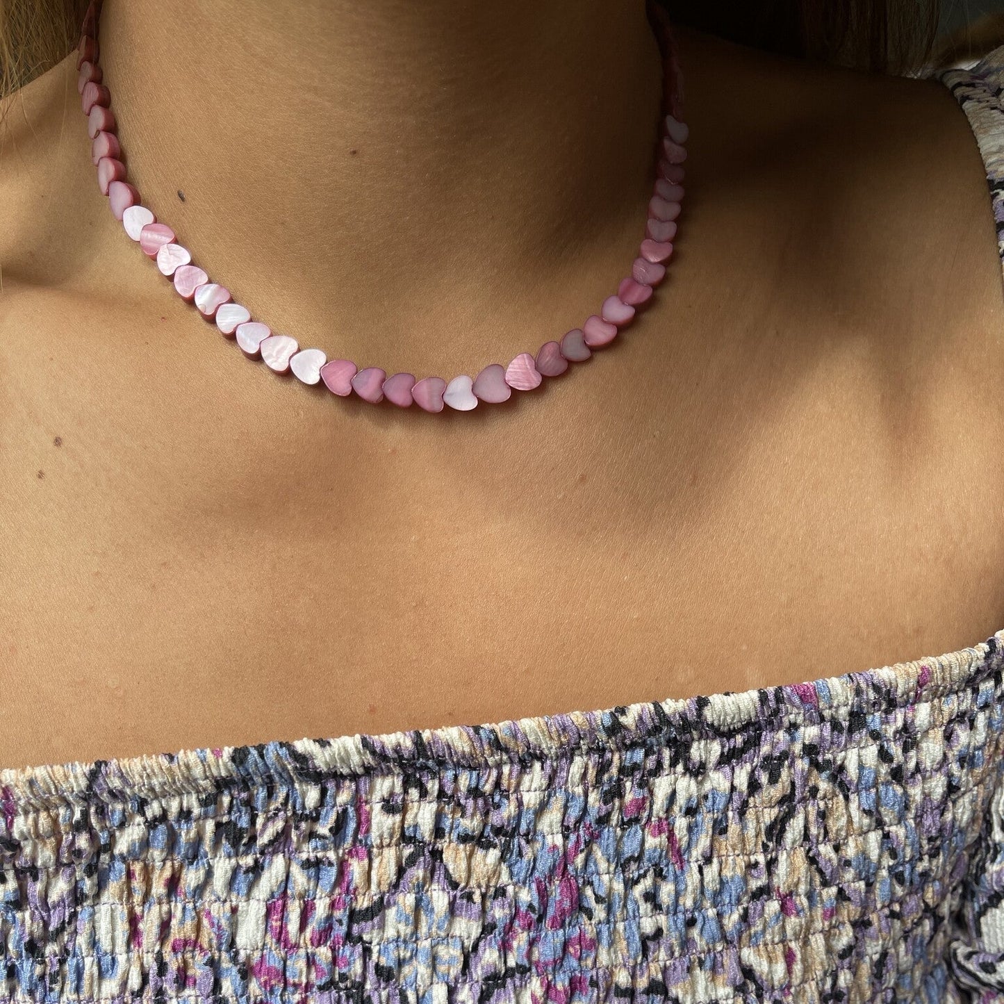 Mira Rustfrit Stål Hjerte Halskæde