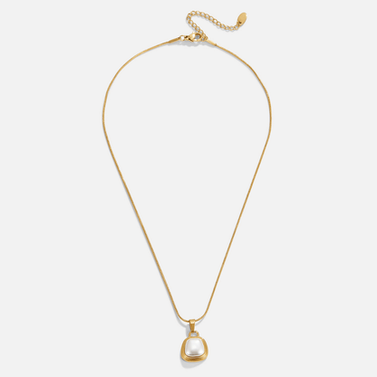 Elfenbens Perle Vedhængshalskæde