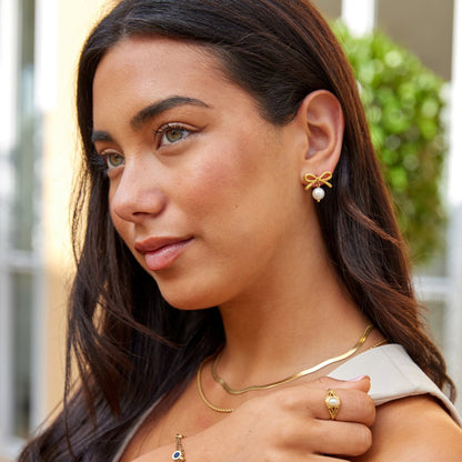 Laila Sløjfe Perleøreringe