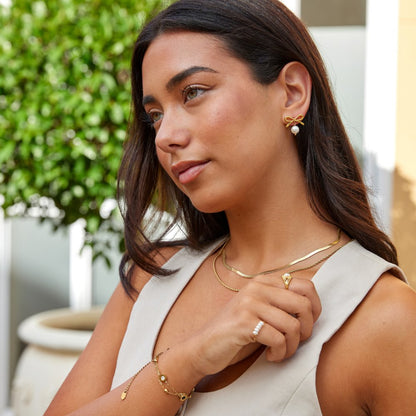 Laila Sløjfe Perleøreringe