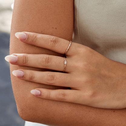 Leonore Baguette Krystalring