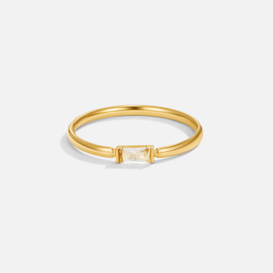 Leonore Baguette Krystalring