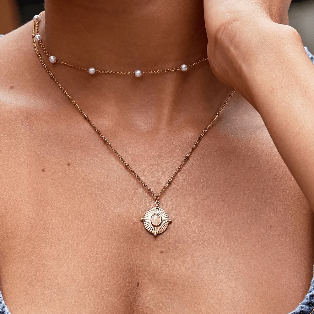 Monique Vintage Stenhalskæde