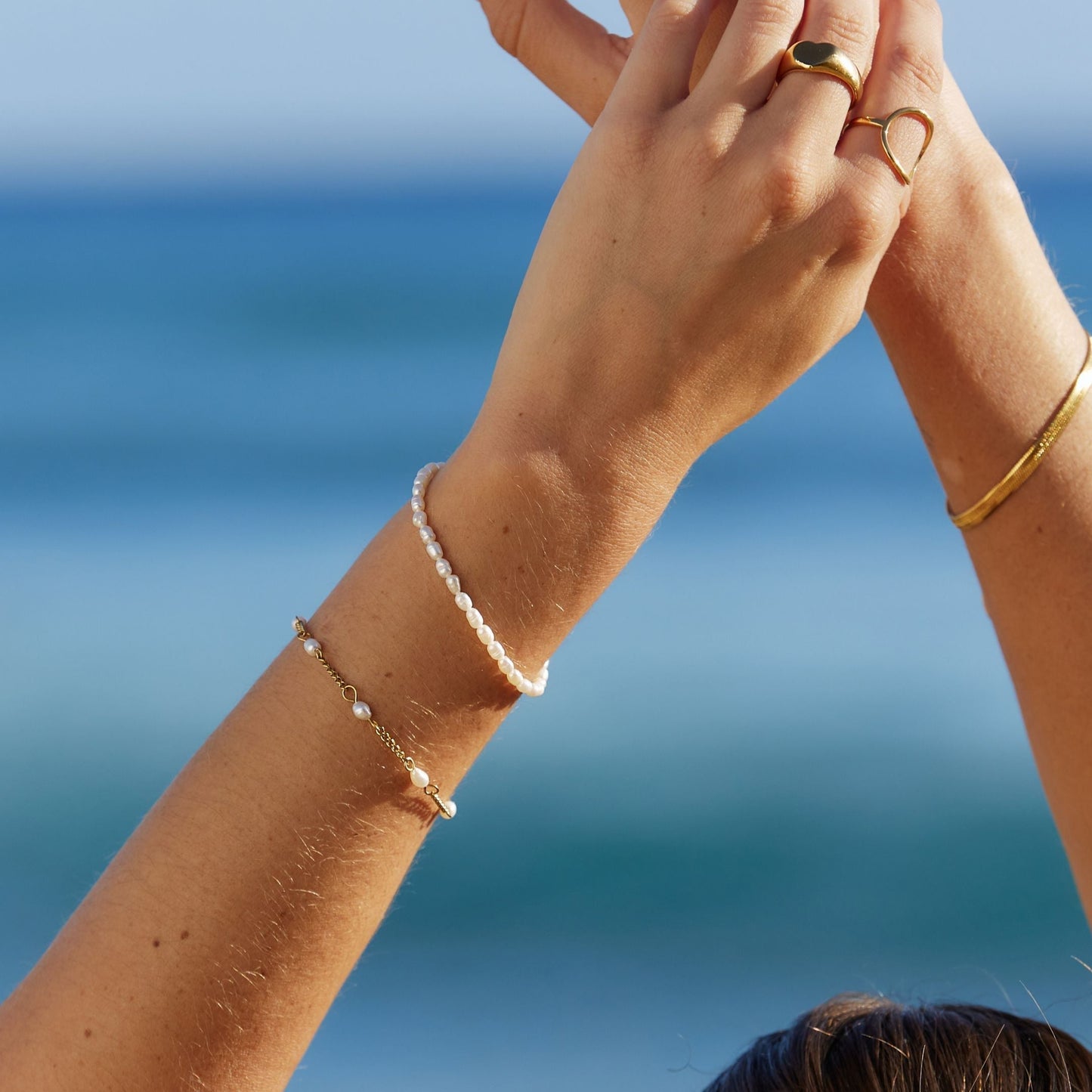 Ferskvandsperlearmbånd