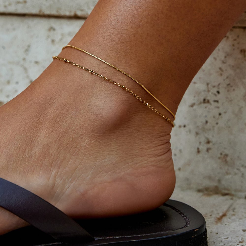 Pia Guld Lagdelt Anklet