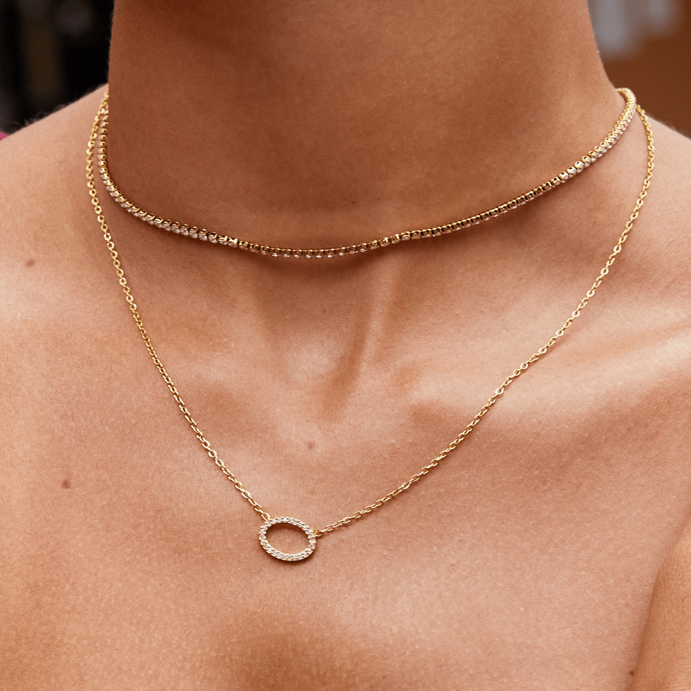 Sienna Krystalhalskæde