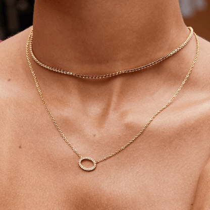 Sienna Krystalhalskæde