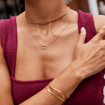 Sienna Krystalhalskæde