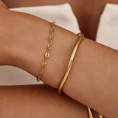 Skulptureret Bølgearmring