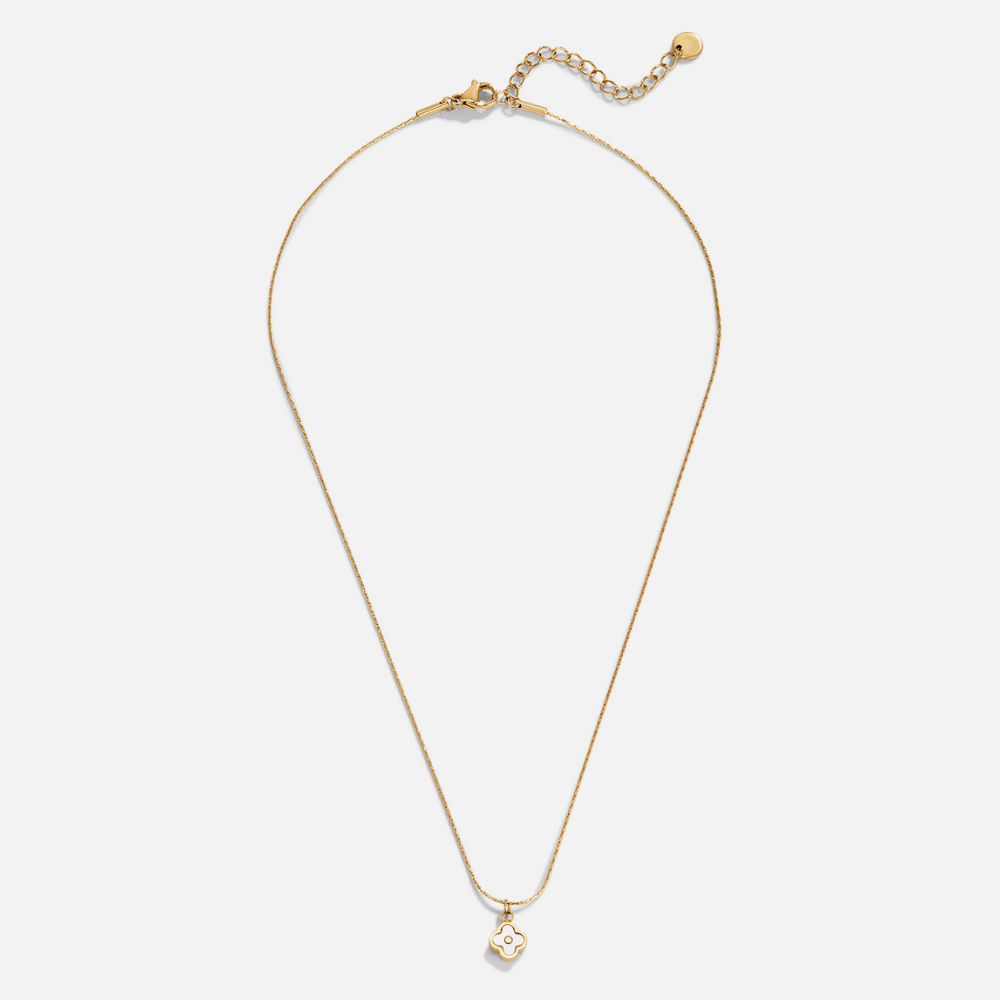 Hvid Blomster Vedhængshalskæde